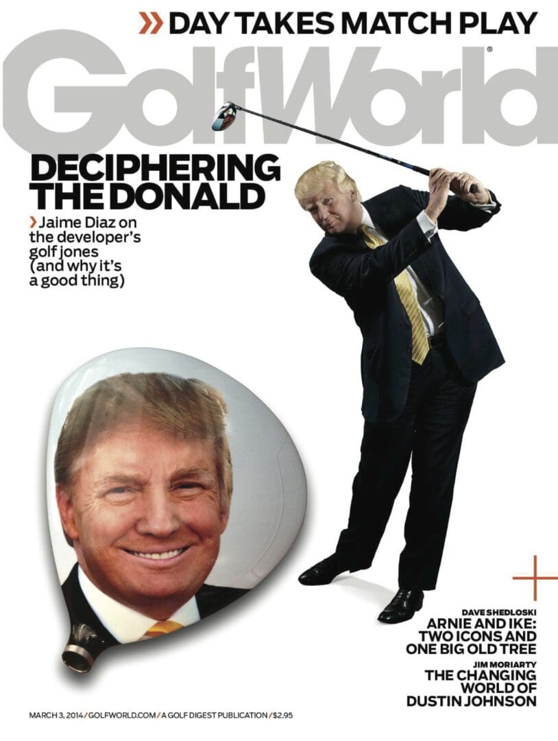 Golf magazine cover featuring a golfer