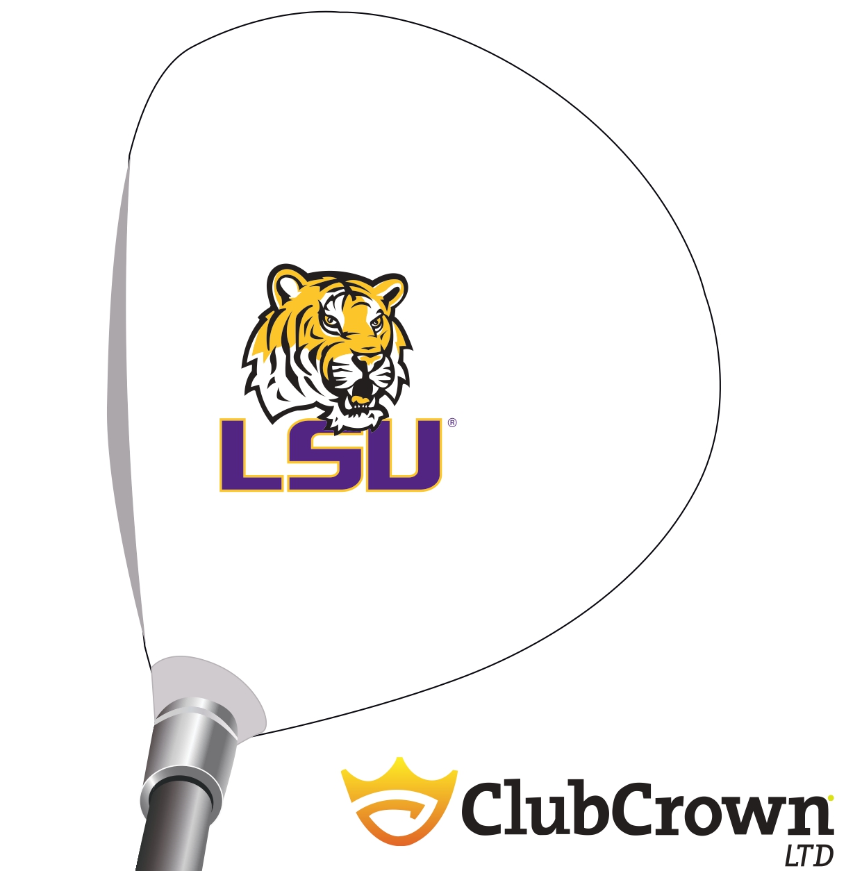 LSU Tiger on White