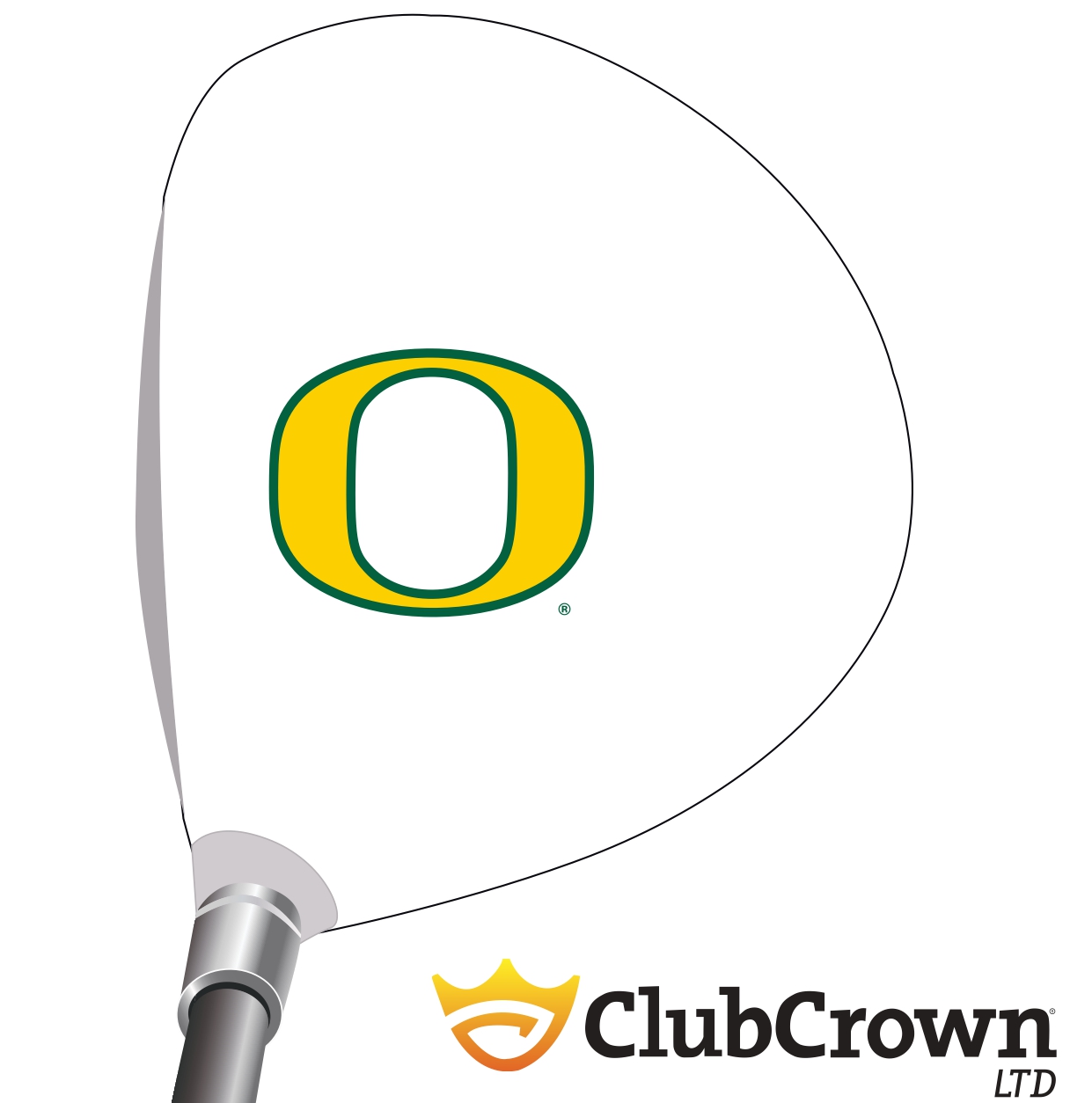 Oregon Ducks - O on White