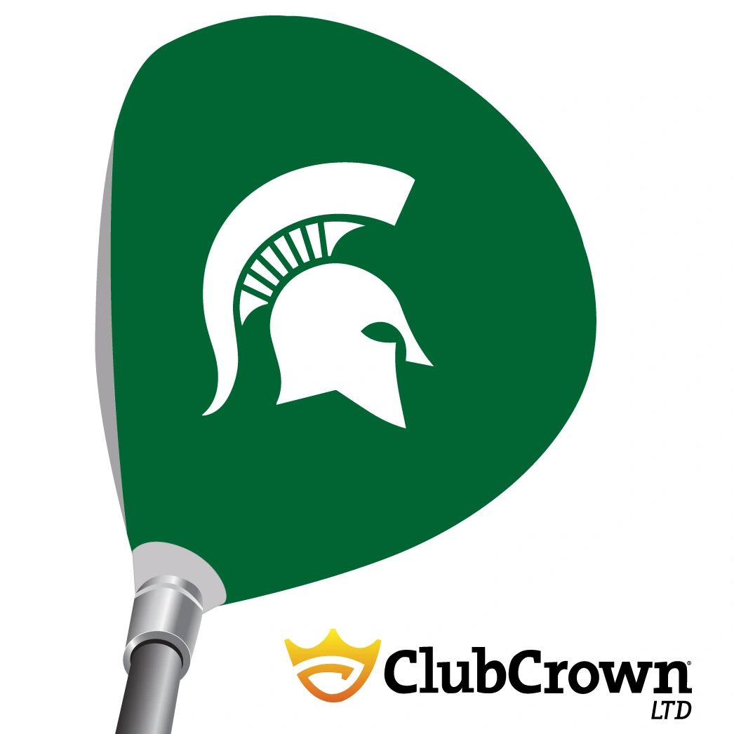 Michigan State Helmet on Green