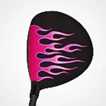 Pink on Black Flames