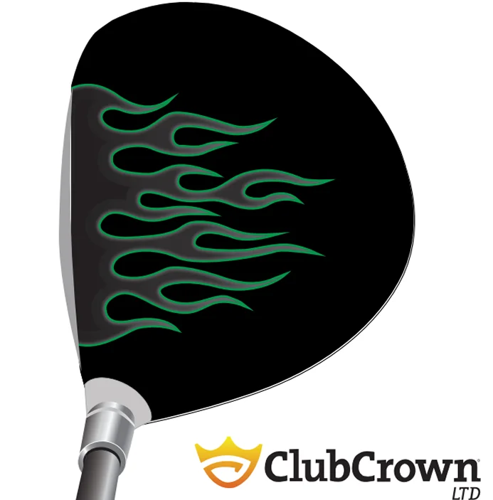 Flames Green on Blk