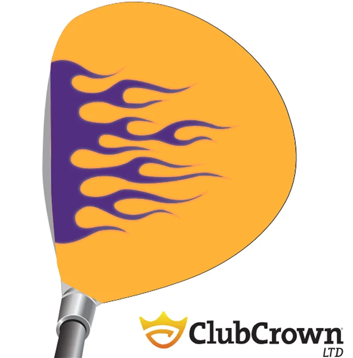 Flames Purple on Yellow
