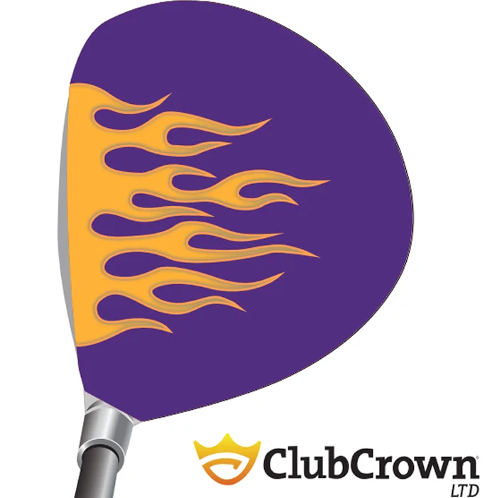 Flames Yellow on Purple
